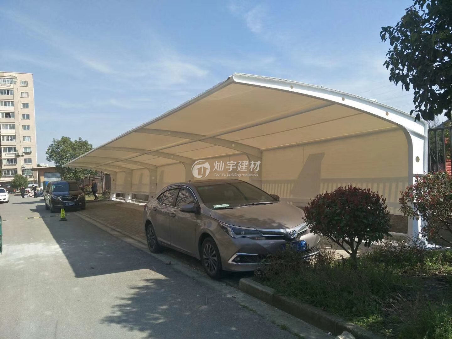 【燦宇建材】| 膜結構車(chē)棚 2019